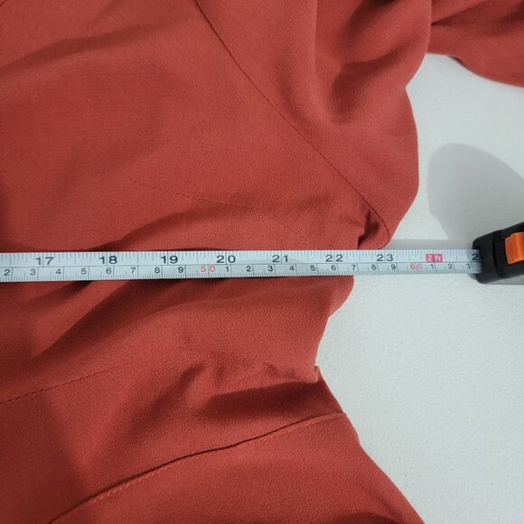 NWT Torrid Burnt Orange Esther Babydoll Top Sz 2X Long Sleeves V-Neck Flowy Fall - Picture 5 of 11